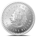 1 Oz .999 Aztec Calendar Stone, Eagle Warrior Emperor Of Tenochtitlan